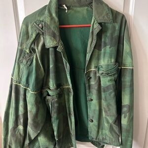 Free People oversized Camouflage Jacket